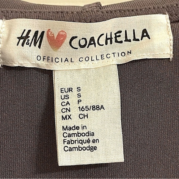 H&M x Coachella Collection Metallic Silver Hooded Zip Front Jacket Small - Picture 7 of 13